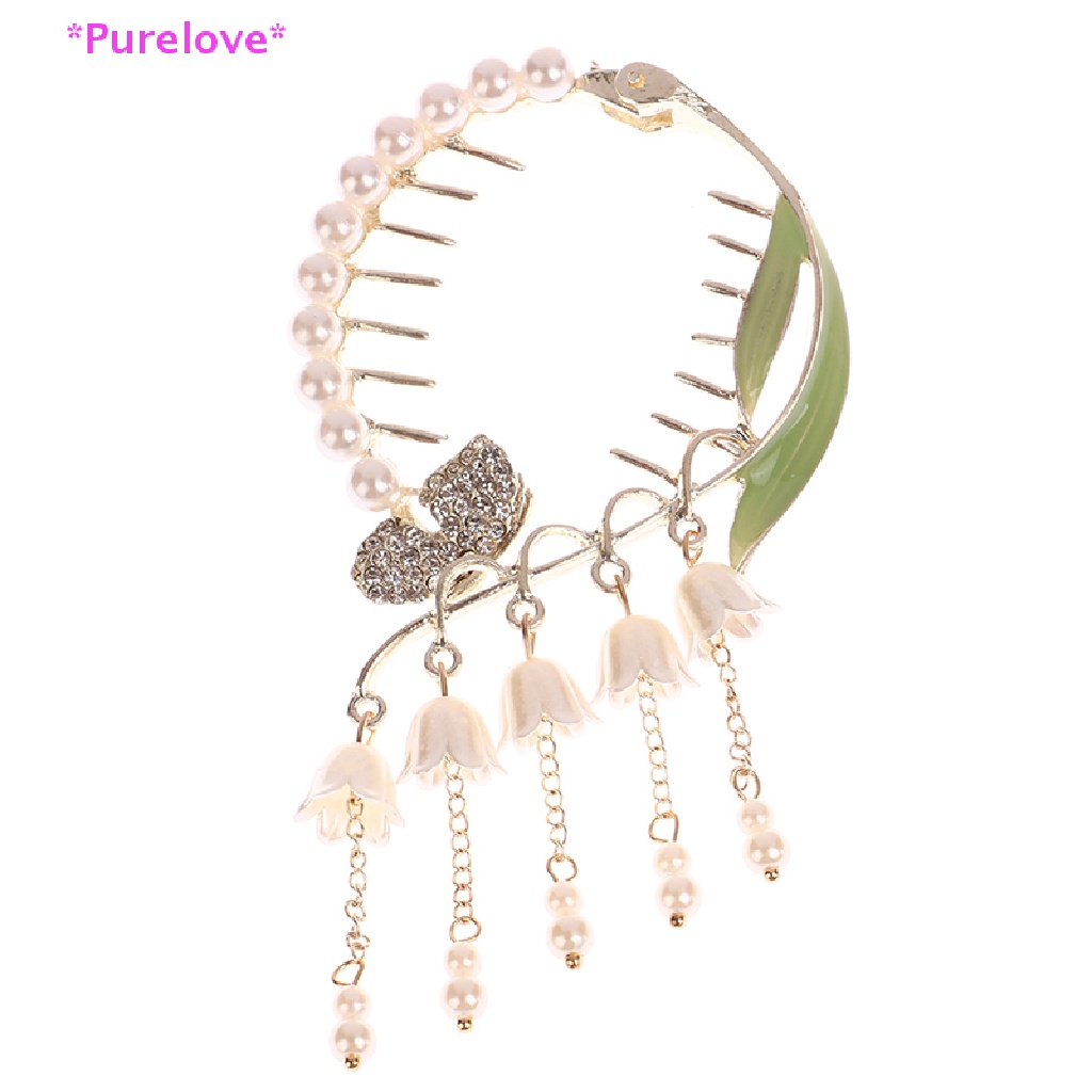 Kẹp Tóc Đính Đá Phối Tua Rua Thời Trang Cho Nữ Mới