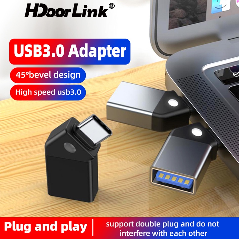 Đầu Chuyển Đổi HdoorLink USB c 3.0 OTG 5Gbps Góc 45 Độ Tốc Độ Cao Cho Điện Thoại / Laptop