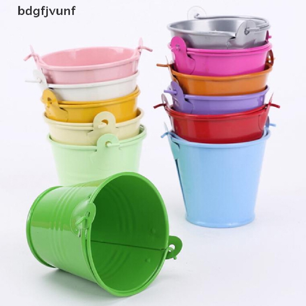 Xô Kim Loại Mini Đựng Kẹo Nhiều Màu Trang Trí Tiệc Cưới DIY