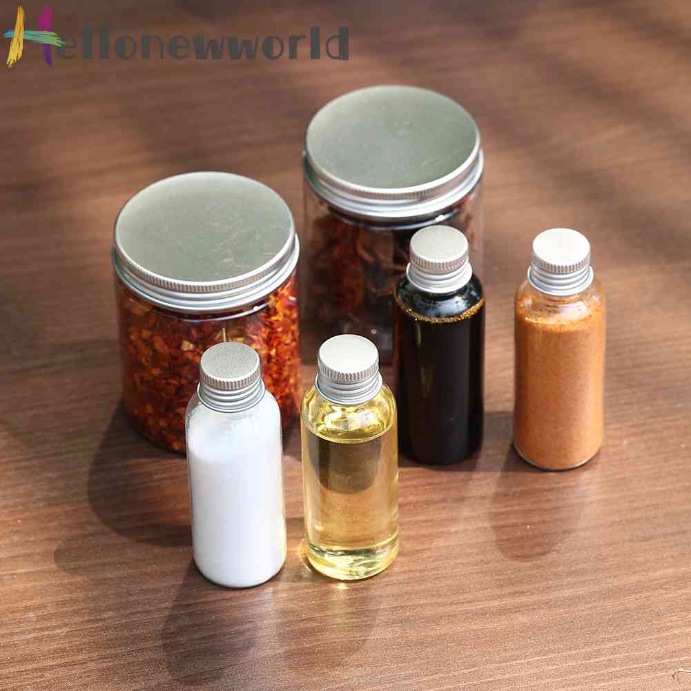 Set 9 Hũ Thủy Tinh 50ml Đựng Gia Vị Tiện Dụng Cho Tiệc Nướng BBQ