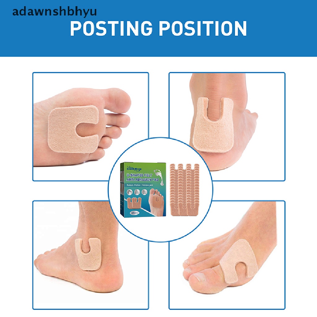 Set 48 Miếng Đệm Chân Hình Chữ U Bằng Vải Nỉ Mềm Mại Chống Mài Mòn Dành Cho Nam Nữ