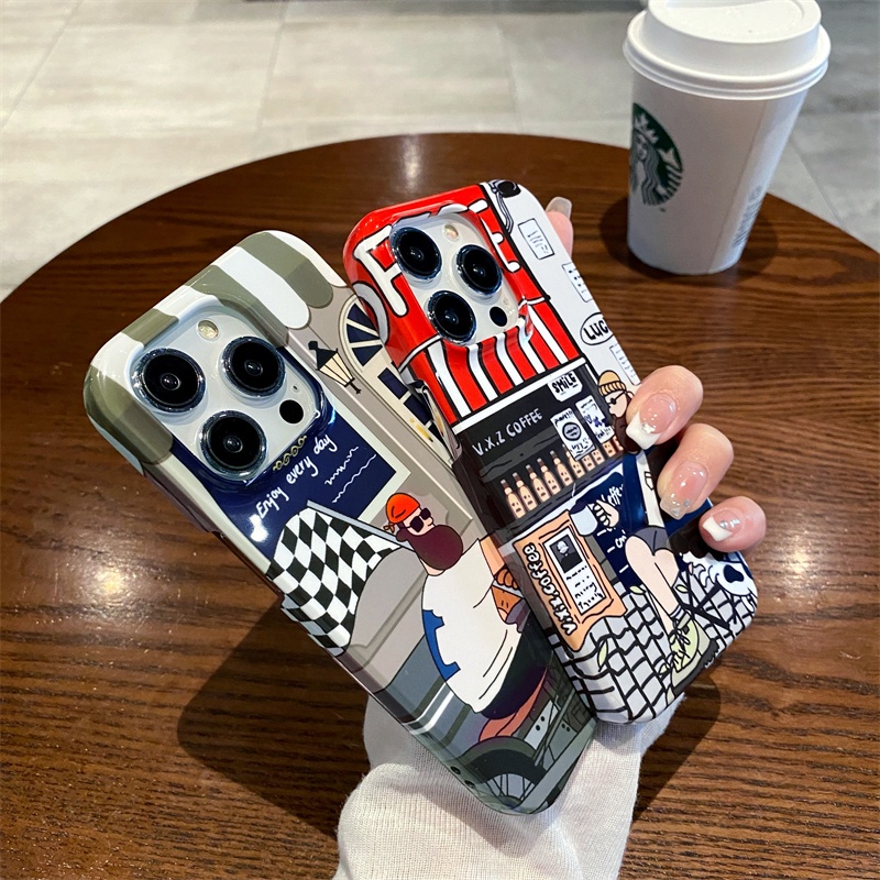Ốp Điện Thoại Cứng Phong Cách Âu Mỹ Cho iphone X Xs Xr Xsmax 11 11ProMax 12 12Pro 12ProMax 13 13Pro 14 14Pro 14Plus 14ProMax