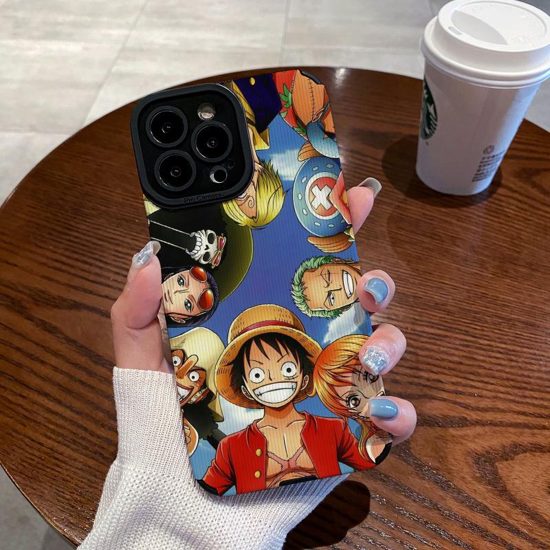 Ốp Điện Thoại Mềm Chống Rơi Họa Tiết One Piece Monkey D Luffy Cho IPhone 11 14 13 12 Pro Max XR 14 6 6s 8 7 Plus X XS Max SE