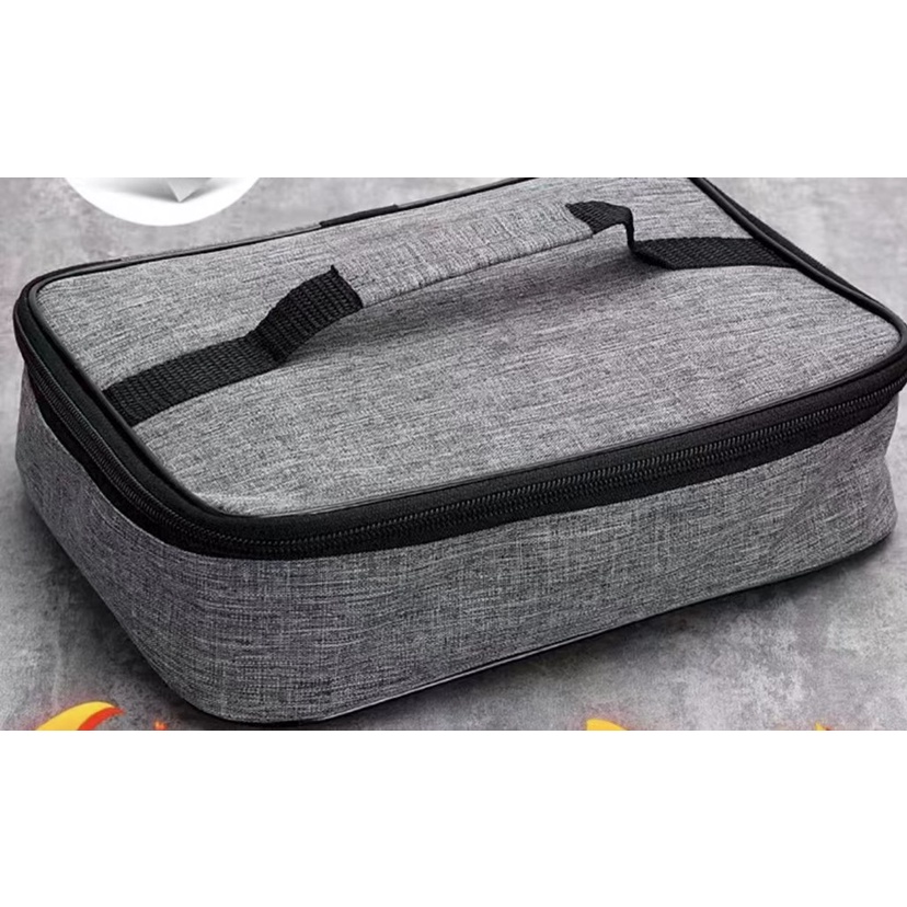 Hộp cơm văn phòng + Túi giữ nhiệt - Kèm bộ đũa thìa  và bát canh inox 304