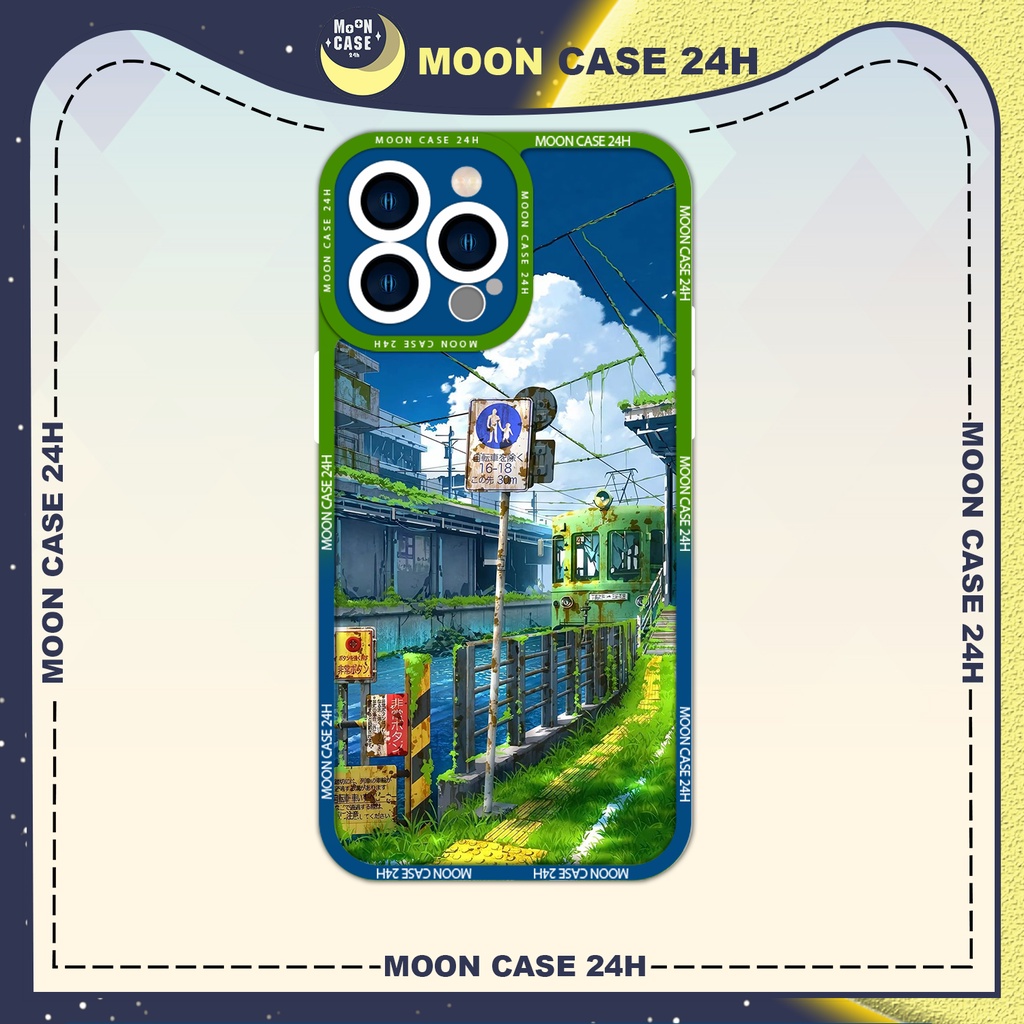 Ốp lưng iphone MOON CASE 24H Phong Cảnh Đường Tàu Cũ Anime ip 8/x/xs/xs max/11/12/13/14pro/plus/promax