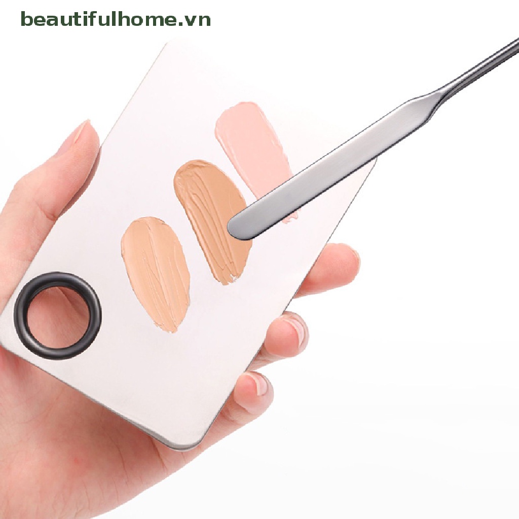 1 Dụng Cụ Trộn Mỹ Phẩm Bằng Thép Không Gỉ Hai Đầu