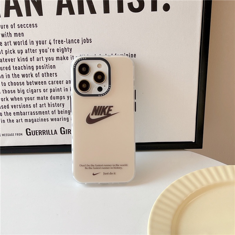 Hoạt Hình Ốp Điện Thoại Mềm Hai Lớp Mạ Nike Cho iphone15 15pro 15promax 14promax 14 14pro 13 13pro 13pm 12 12pm 11