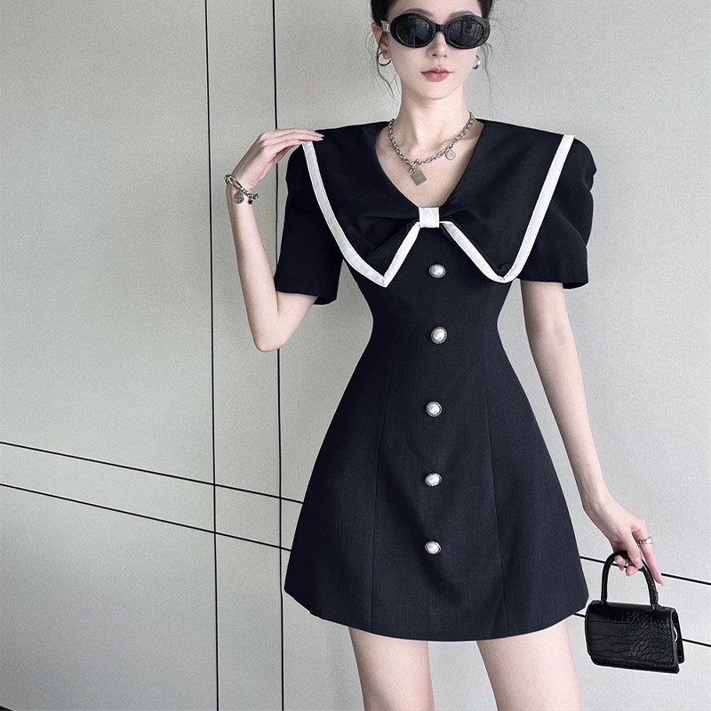 Aphrod Đầm Đen Ôm Eo Thời Trang Dành Cho Nữ