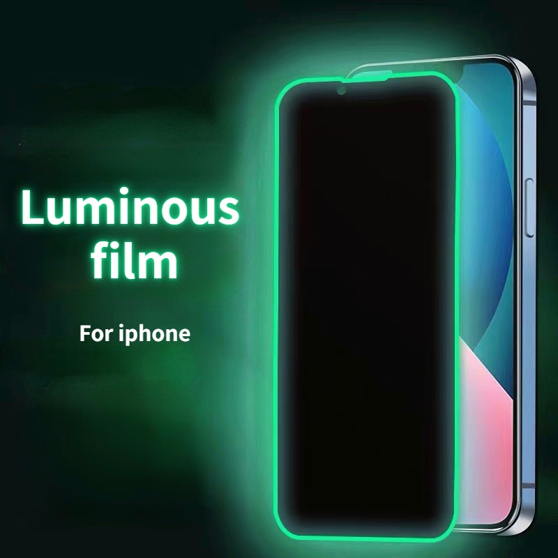 Ốp Điện Thoại Kính Cường Lực Dạ Quang Cho iPhone 14 13 12 11 Pro Max Plus X Xs Max XR 6 7 8 Plus