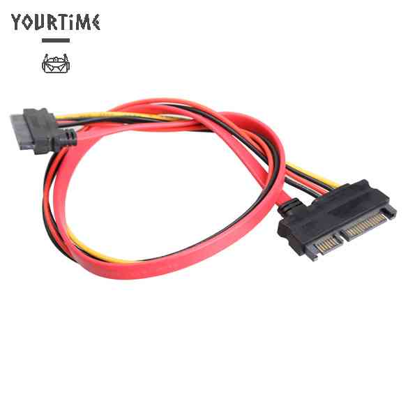 Cáp Mở Rộng Kết Nối Dữ Liệu SATA 45CM 22 pin Sang Ổ Cắm 7 + 15 pin 45CM