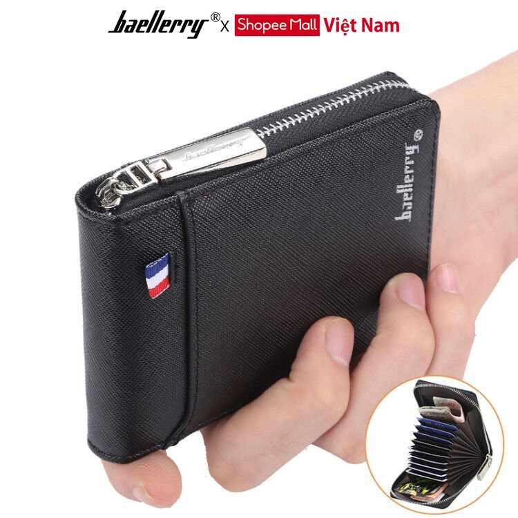 Ví Cầm Tay Nam BAELLERRY Nhỏ Gọn Đựng Được Nhiều Thẻ Ngân Hàng
