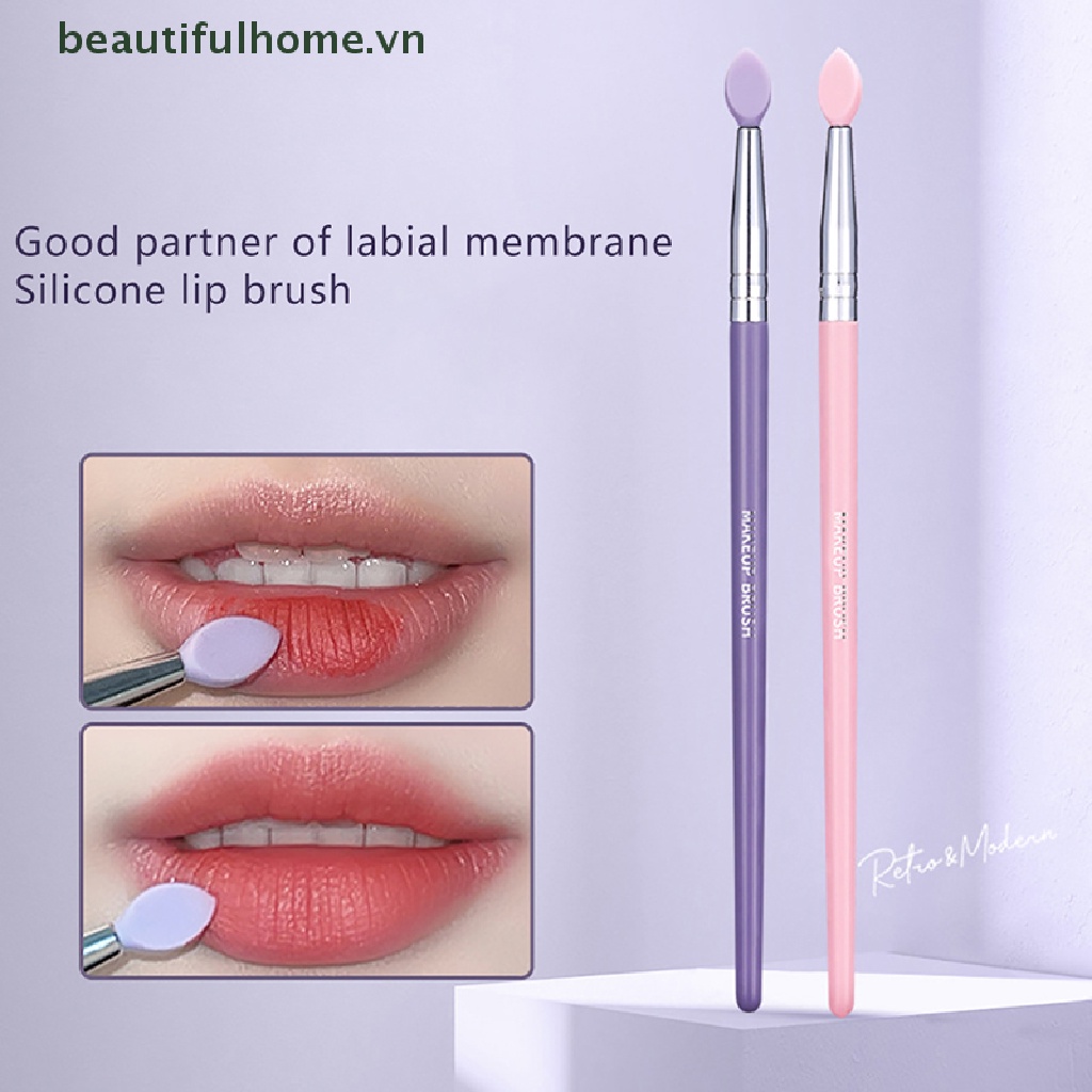 1 Cọ Trang Điểm Môi / Phấn Mắt Ánh Nhũ Kim Tuyến Lấp Lánh Bằng Silicone