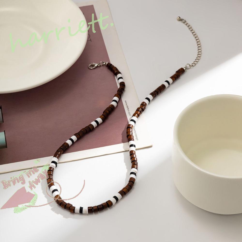 Vòng cổ Chuỗi Hạt Gỗ Mềm Mại Phong Cách Bohemian Thời Trang Cho Nam