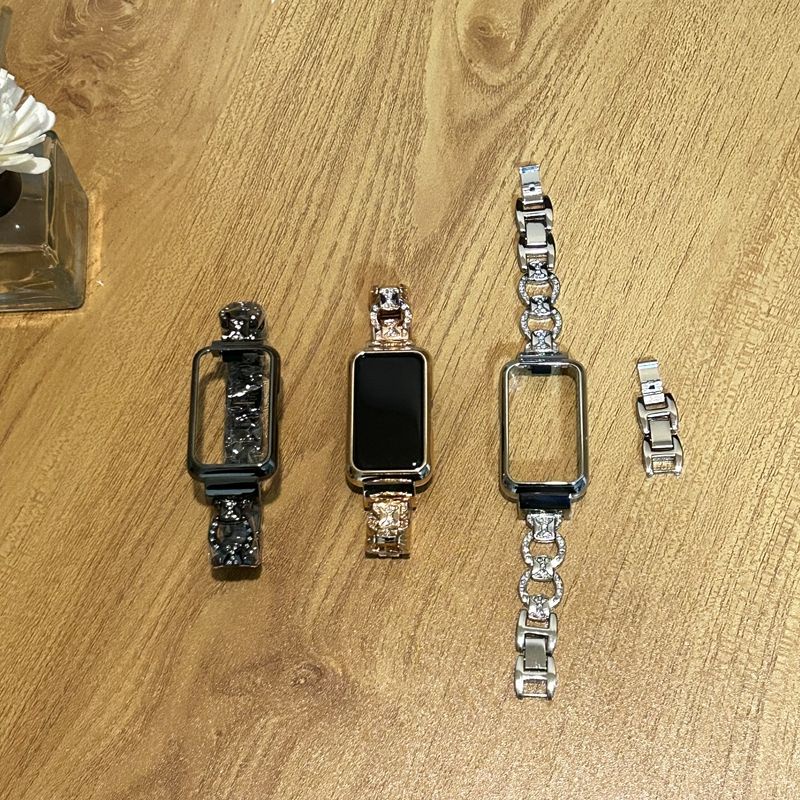 Phù Hợp Dây Đeo Thay Thế Chất Liệu Kim Loại Dát Đá Cho Xiaomi Redmi Smart Band 2 / OPPO Band 2 / Huawei Band 6 7 / Xiaomi mi Band 7 Pro