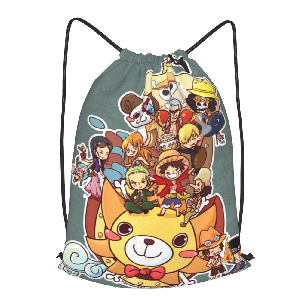 Balo Dây Rút Vải Canvas In Hoạt Hình One Piece Thời Trang Cá Tính