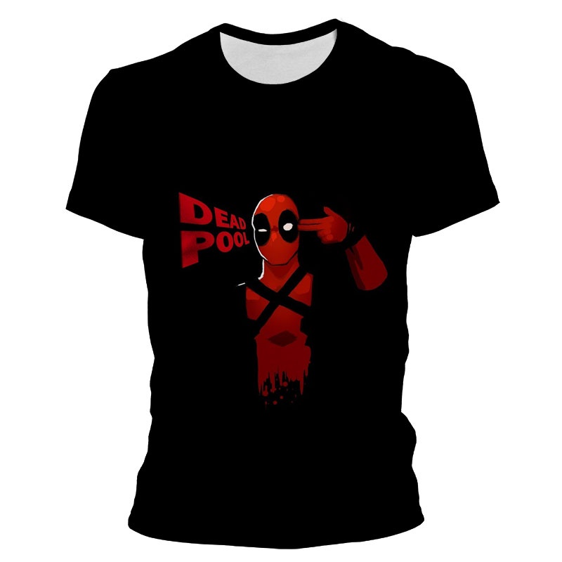 Áo Thun Tay Ngắn In Hình Deadpool 3D Thời Trang Mùa Hè Cho Nam Và Nữ