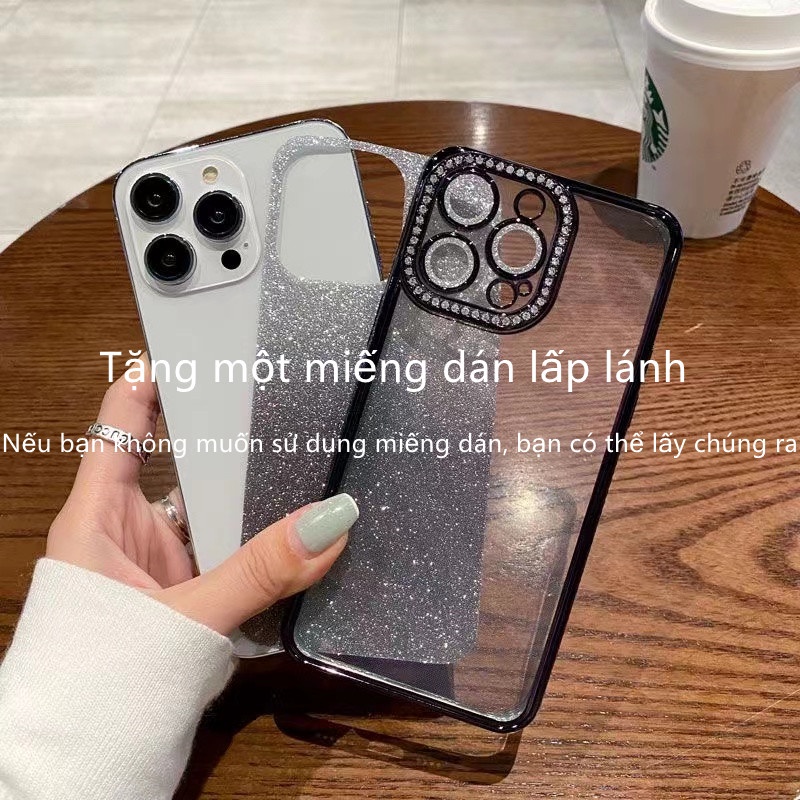 Ốp lưng điẹn thoại hàng mới màu tím đậm bảo vệ toàn ống kính dùng được cho iPhone 14 13 11 12 Pro max