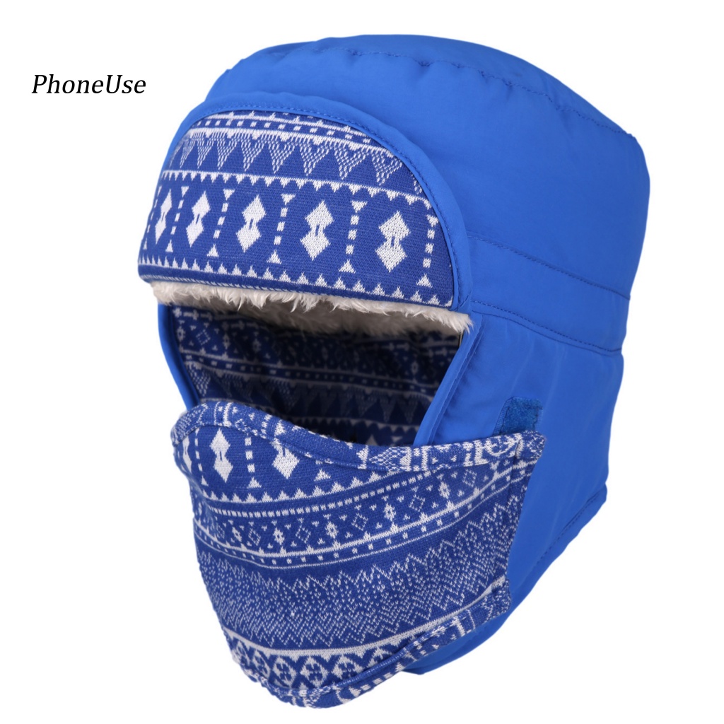 Mũ Da PU Che Tai Giữ Ấm Chống Gió Mùa Đông Cho Nam Nữ Ốp