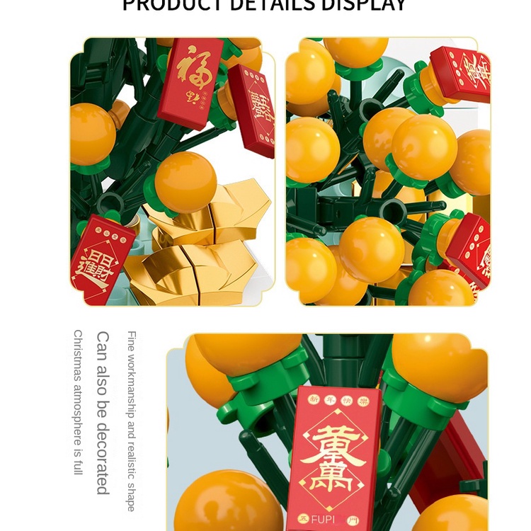 Đồ Chơi Lắp Ráp Hình Cây Sáng Tạo Phù Hợp Làm Quà Năm Mới