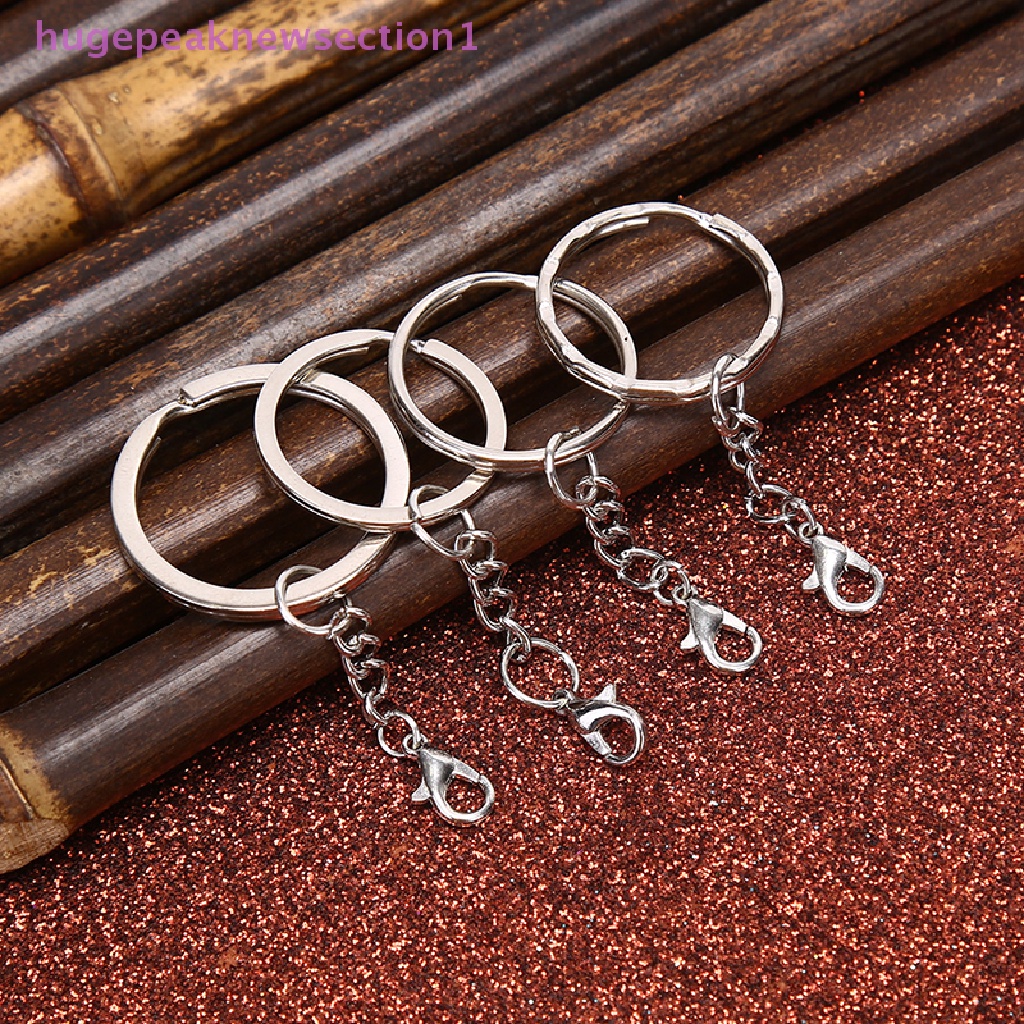 Set 10 Vòng Bạc Đánh Bóng Làm Móc Khóa diy