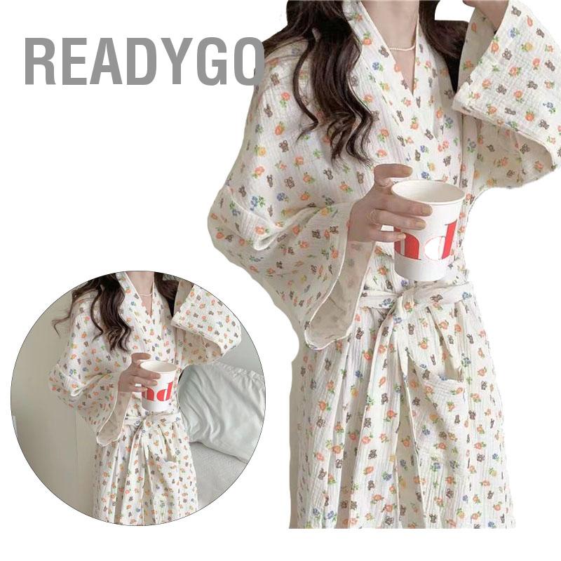 ReadyGo Áo choàng dài tay phong cách Nhật Bản in họa tiết hoạt hình đáng yêu dành cho nữ