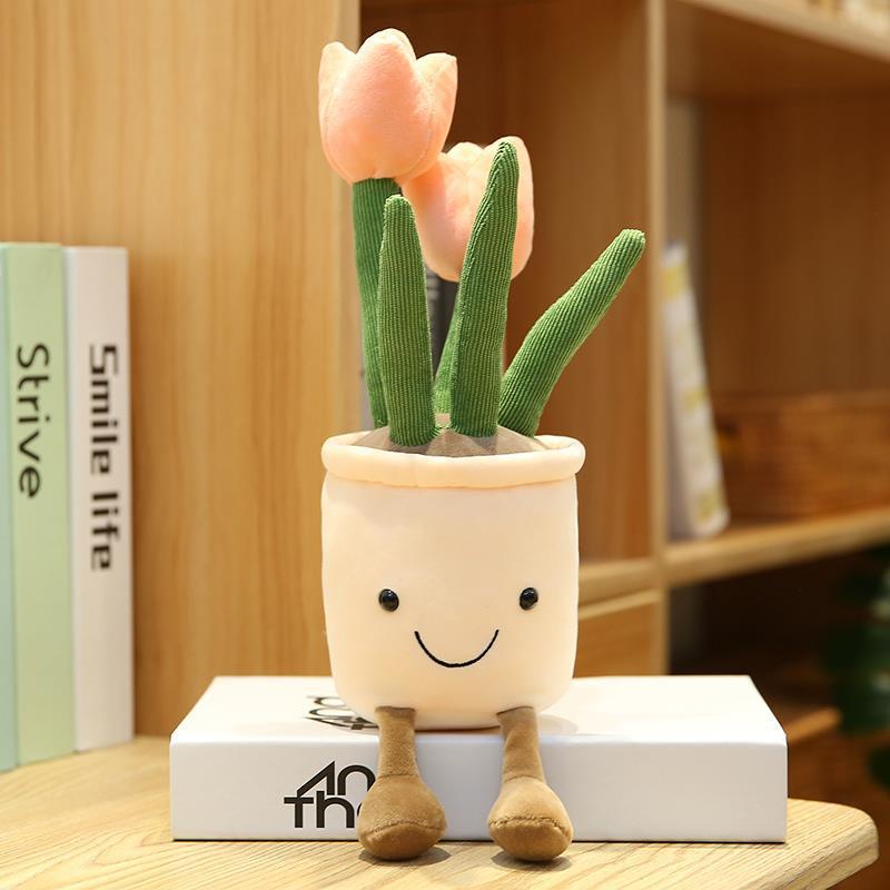 Búp Bê Nhồi Bông Hình Hoa tulip Trang Trí Nhà Cửa