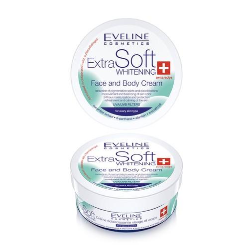 Kem Dưỡng Eveline Extra Soft Whitening Trắng Da Mặt và Body 200ml