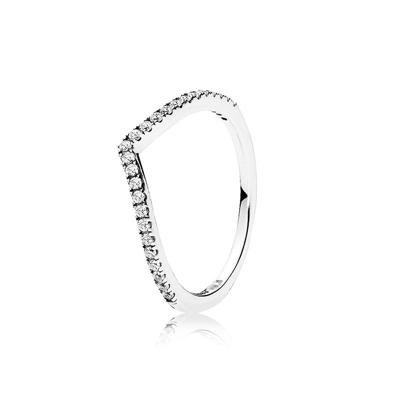 Nhẫn Mạ Bạc 925 Đính Đá Lấp Lánh Thời Trang Cho Nữ