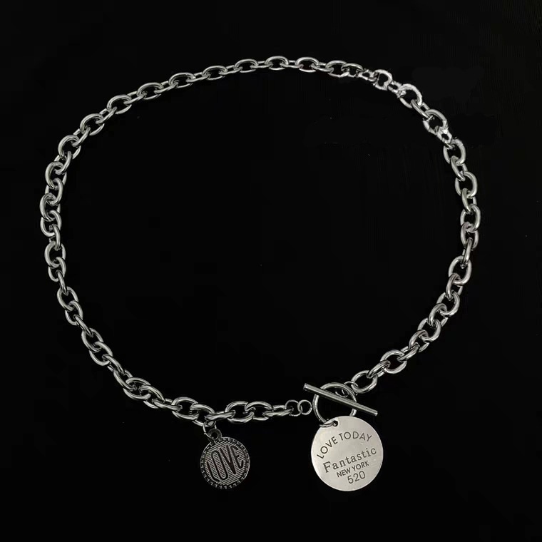 Vòng cổ Thép Titan Phong Cách Hip Hop Đường Phố Âu Mỹ Cá Tính