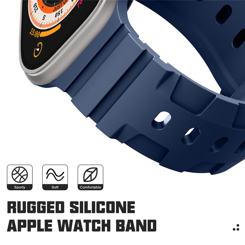 Dây Đeo Đồng Hồ Thể Thao Bằng Silicone 49mm 45mm 38mm 41mm 42mm Cho iWatch Series SE 8 7 6 5 4 3 Band 44 40mm
