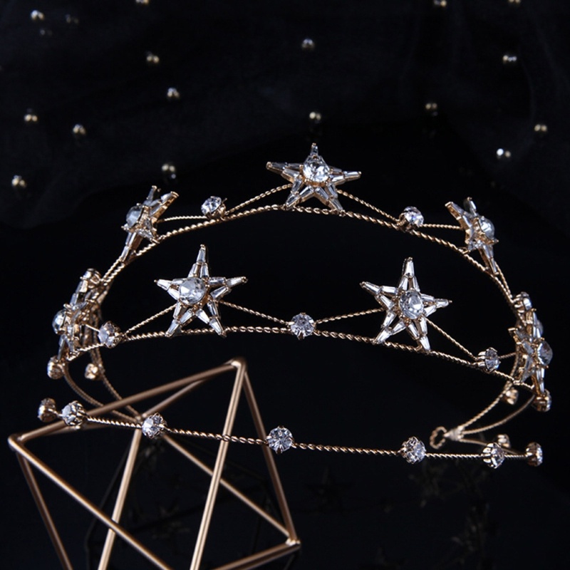 Flgo Băng Đô Hình Ngôi Sao Đính Đá Lấp Lánh Phong Cách Baroque Cho Bé Gái