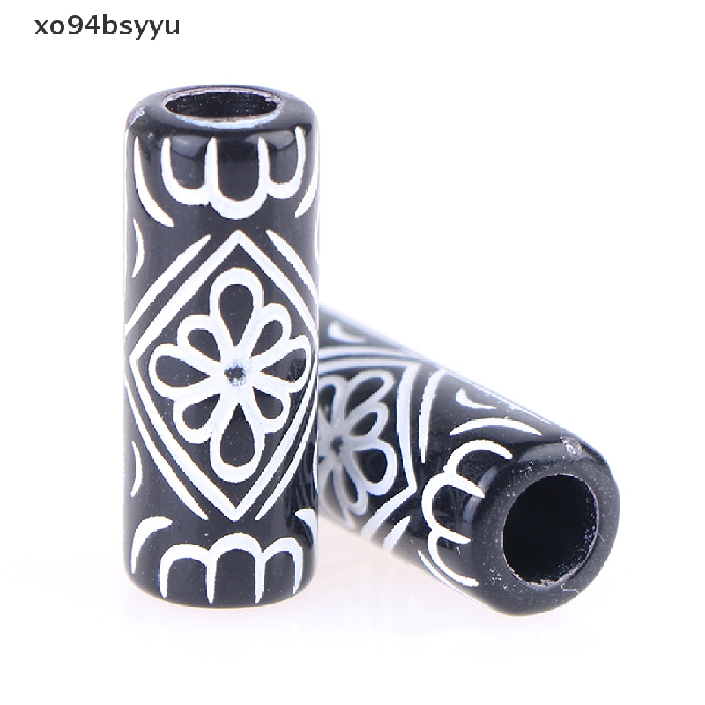 Set 10 Hạt Xo94Bsyu Màu Đen Tết Tóc / Râu Giả Bằng Acrylic Viking