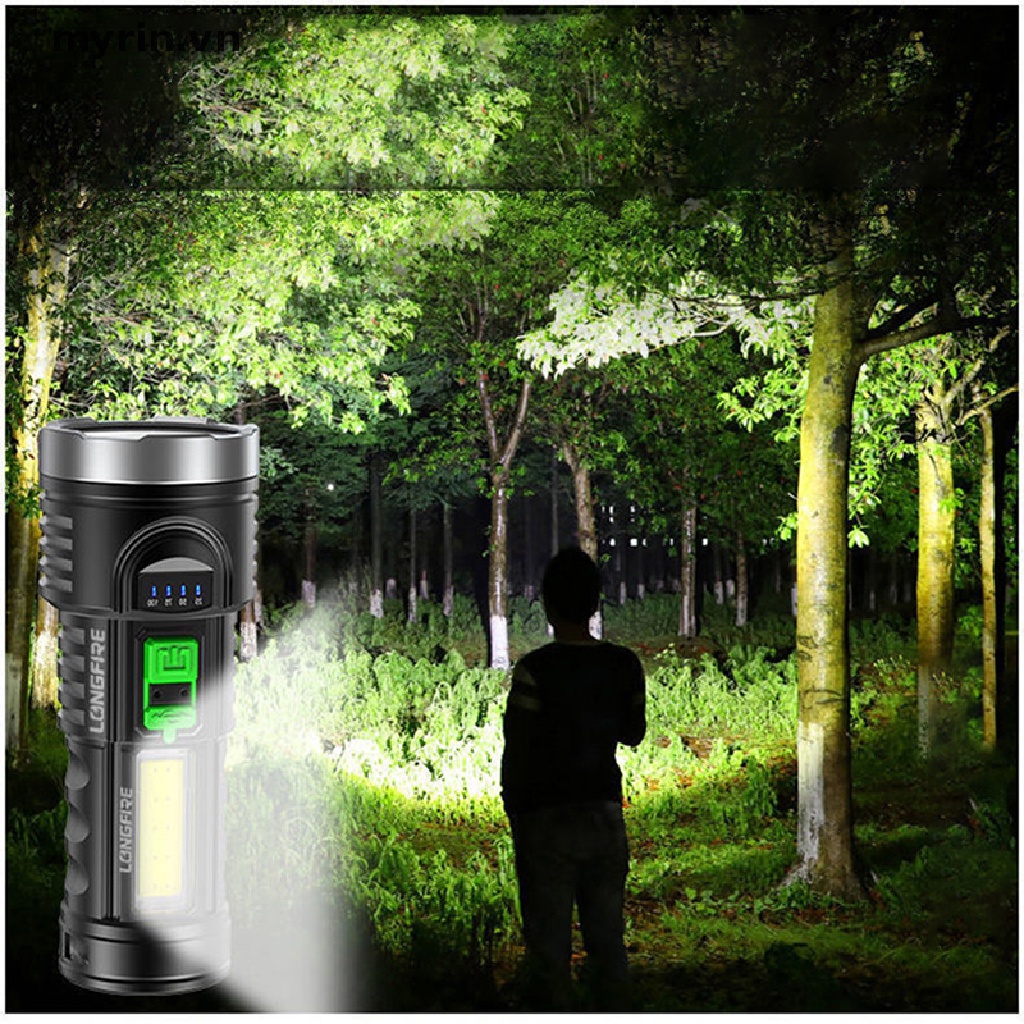 Đèn Pin LED Siêu Sáng Chống Thấm Nước Sạc USB Tiện Dụng