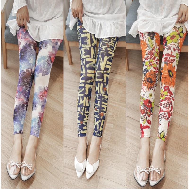 Quần Legging Thể Thao Phối Lưới Mỏng Độ Co Giãn Cao In Họa Tiết Hình Học Thời Trang Mùa Hè 2023 Cho