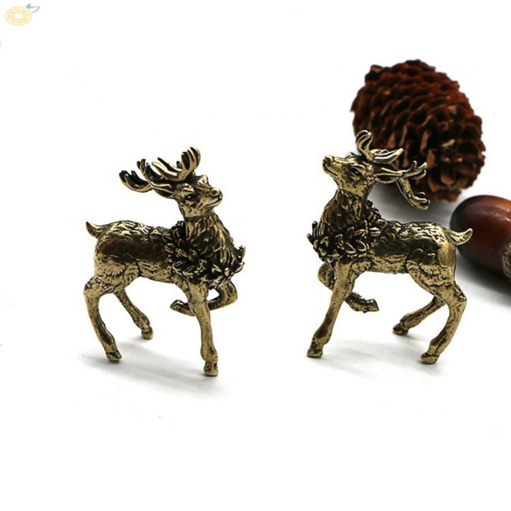 【VARSTR】Deer Statue Deer Sculpture Ornaments Good Luck Lucky Feng Shui Crafts Miniature