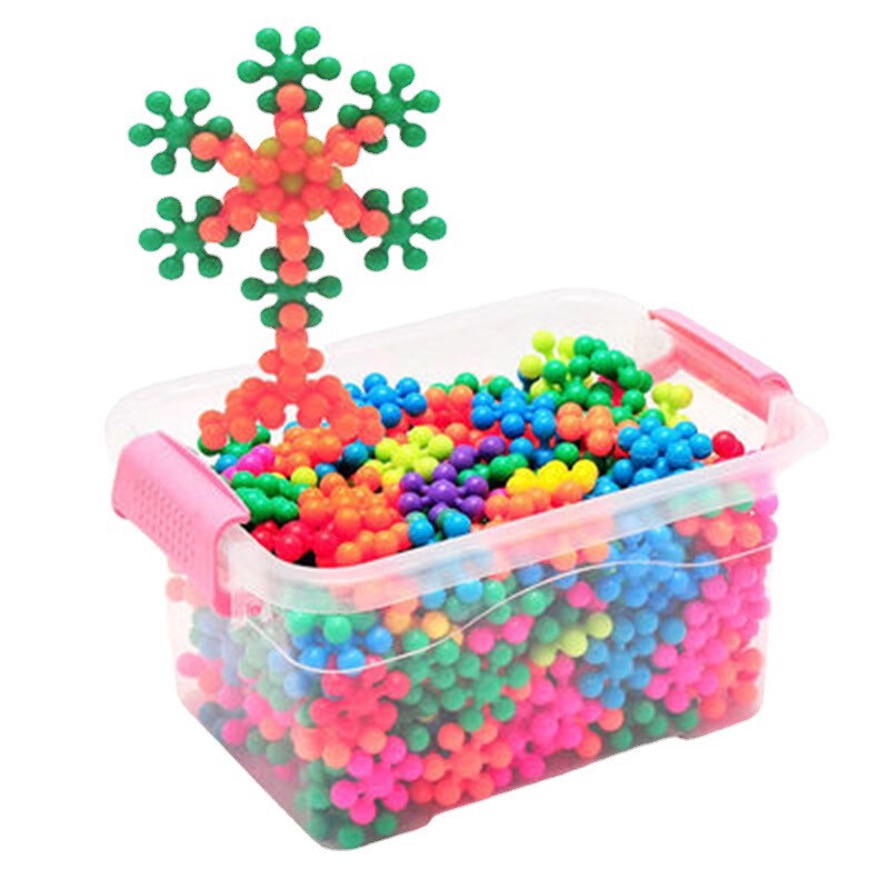 WO·WO Wo Khối Lắp Ráp Hình Bông Tuyết Ba Chiều Cho Trẻ Em