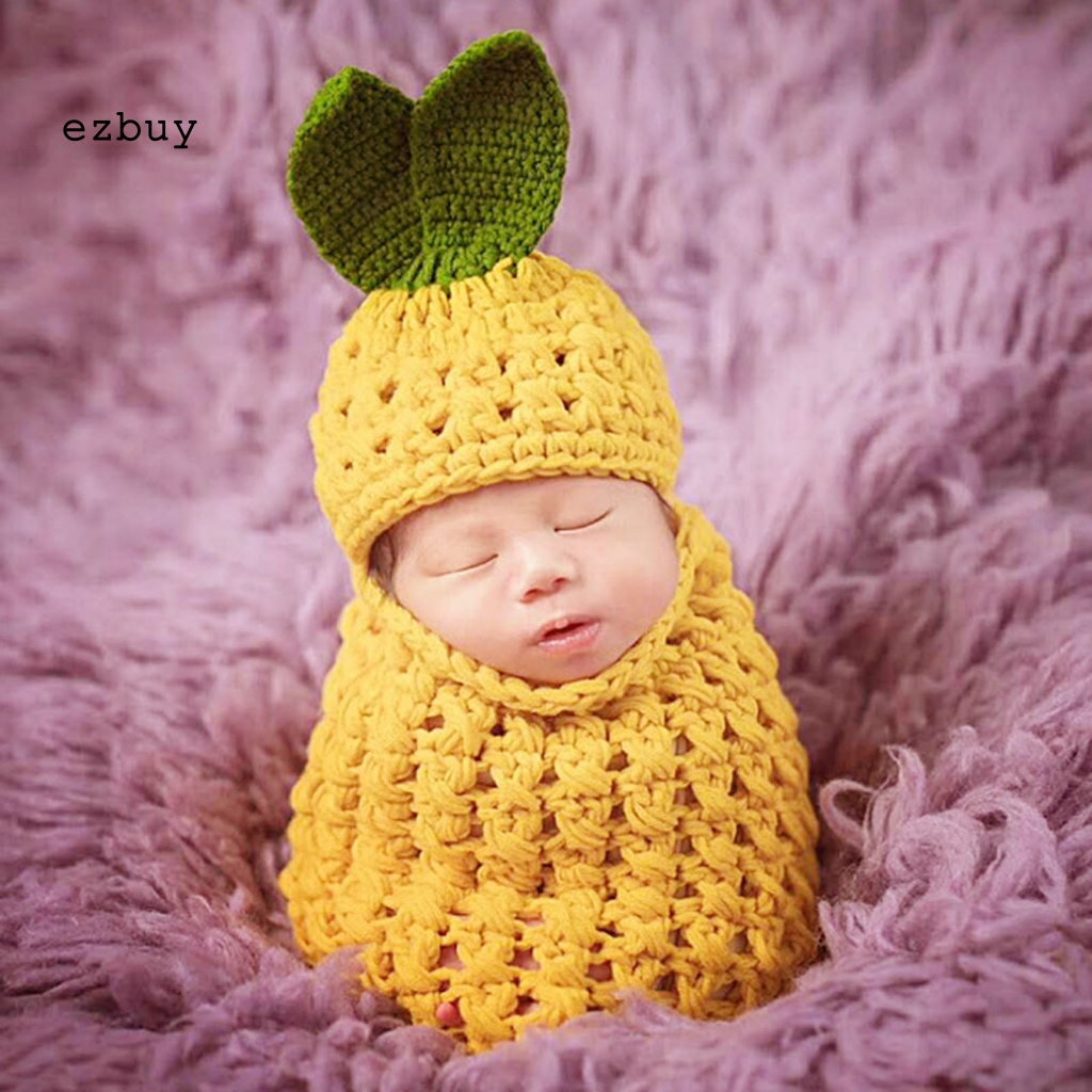 1 Bộ Đồ Ngủ Bằng Len Chống Rách Dễ Thương Dùng Làm Đạo Cụ Chụp Ảnh Cho Bé Sơ Sinh