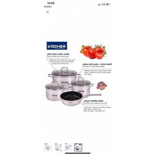 Bộ nồi 4 món KOCHER LUBECK PRO
