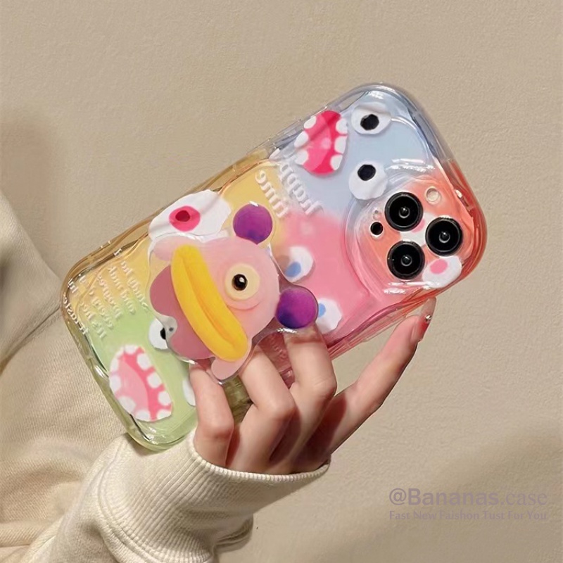 Ốp Điện Thoại Mềm Có Giá Đỡ Hình Quái Vật Cho iPhone 14 Plus 14 13 12 11 Pro Max X Xr Xs Max 7 8 6 6s Plus SE2020