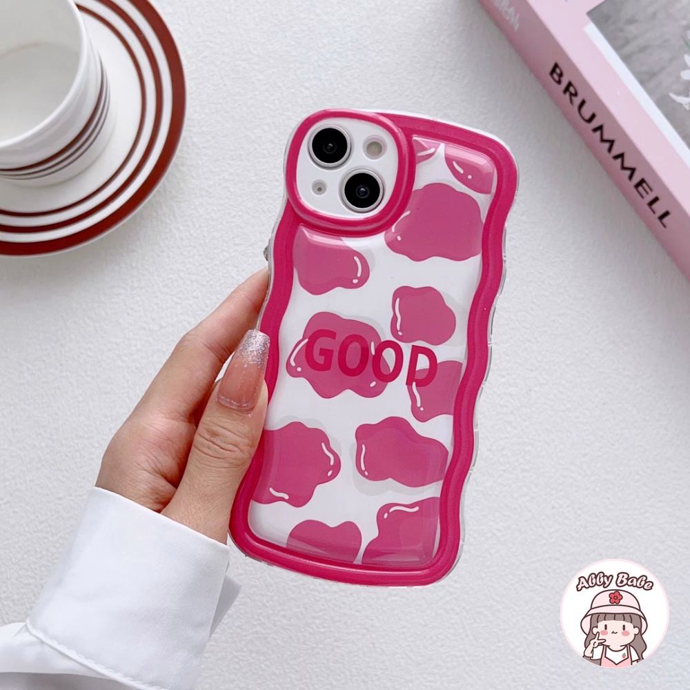 Ốp Điện Thoại TPU Mềm Họa Tiết Hoạt Hình Chấm Bi / Sữa / Chữ Đơn Giản Thời Trang Cho IPhone 14 Pro Max 13 12 11 Pro Max
