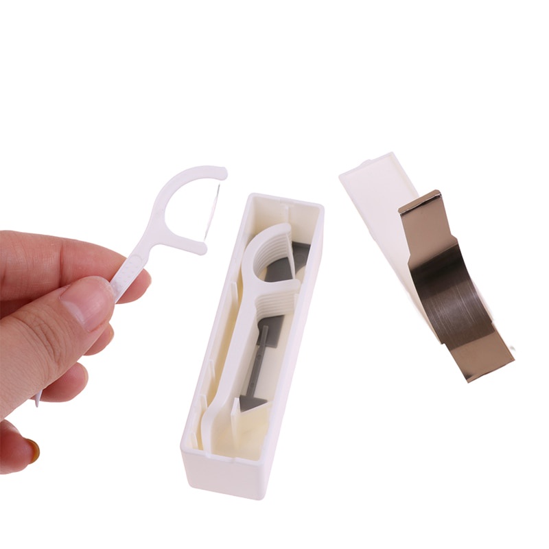 Hộp Đựng Chỉ Nha Khoa Tự Động + 10 Que Chỉ Nha Khoa Làm Sạch Răng