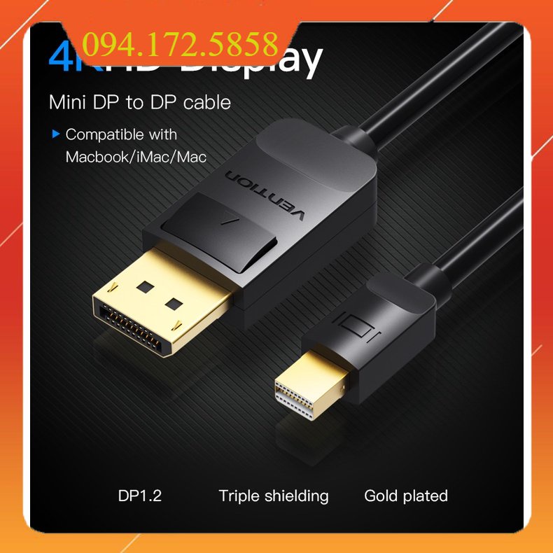 Giá siêu rẻ Cáp Mini Displayport To Displaypot & Cáp Mini Displayport To Hdmi - Thương Hiệu Vention