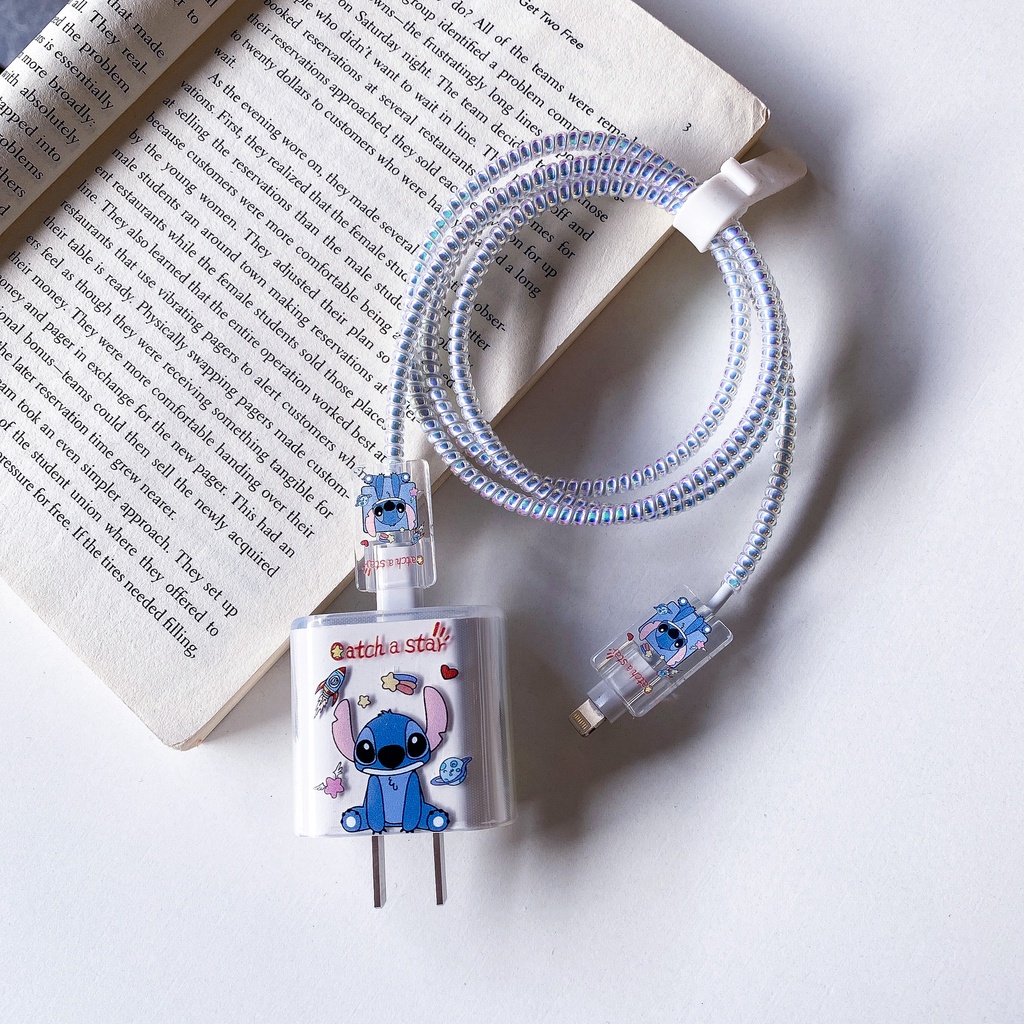 Vỏ Bọc Bảo Vệ Dây Cáp Sạc Apple 18w 20W 5w Họa Tiết Hoạt Hình Dễ Thương