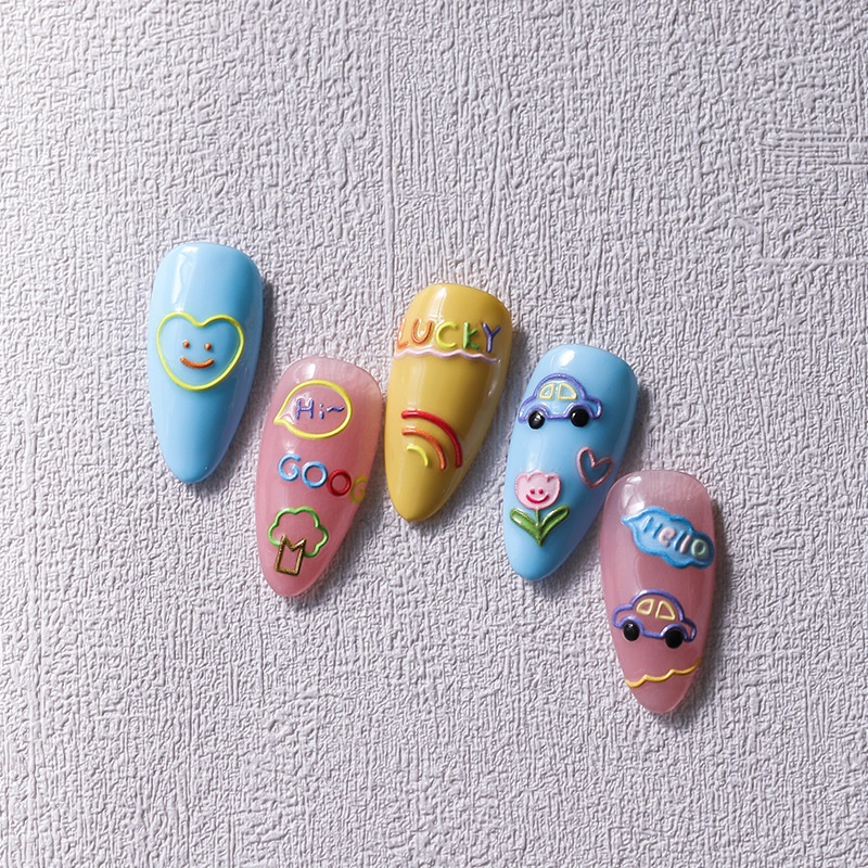 Miếng Dán Trang Trí Móng Tay Họa Tiết Hoạt Hình Dễ Thương TS-2611