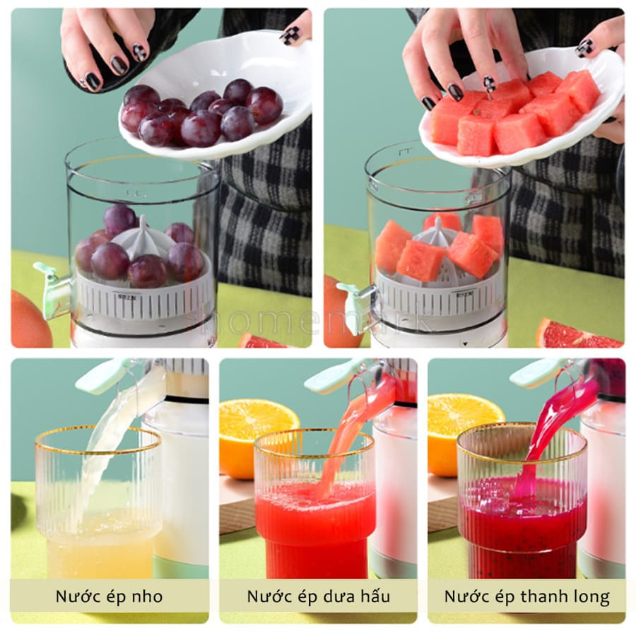 Máy Vắt Cam Đa Năng, Máy Ép Hoa Quả Tự Động Không Dây Sử Dụng Sạc USB Tiện Lợi Nhỏ Gọn Mang Đi Du Lịch