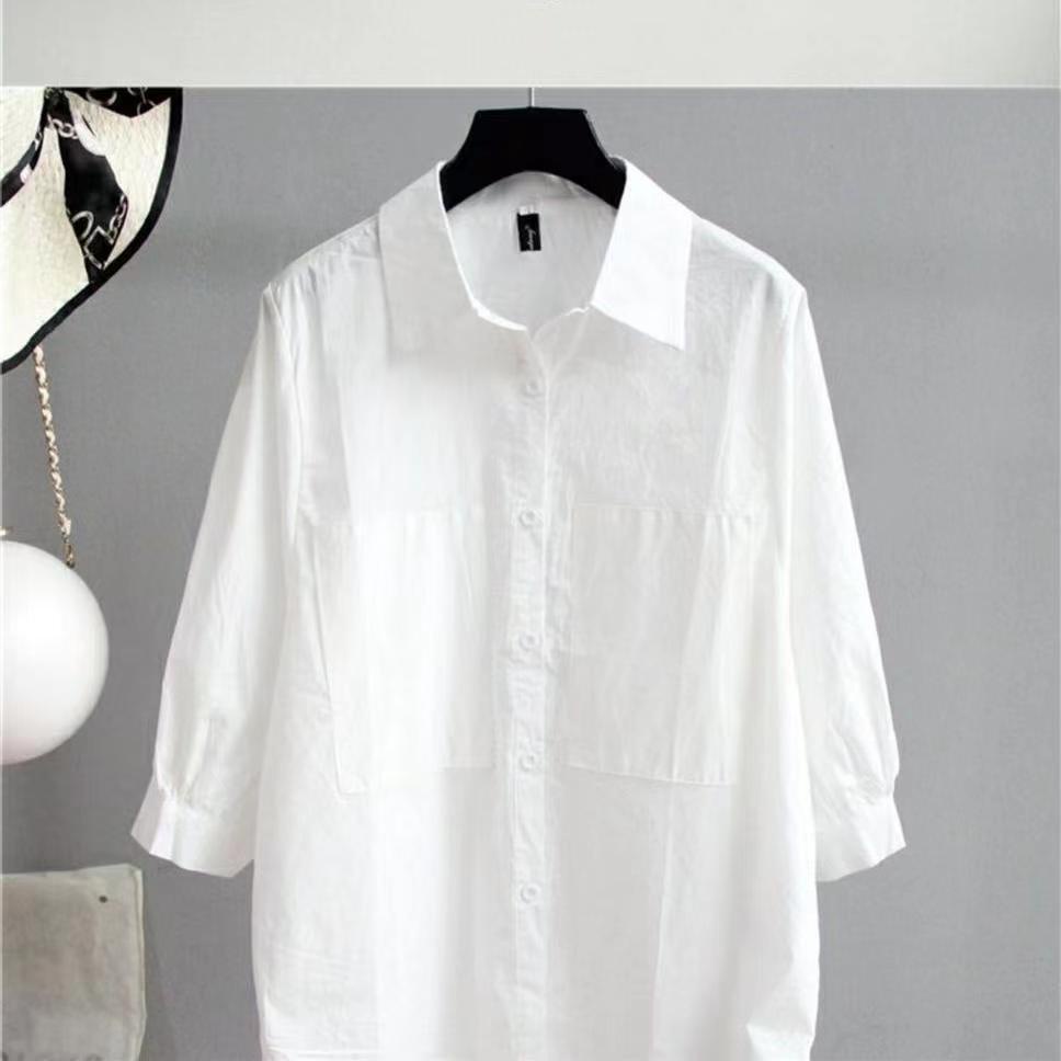 Áo Sơ Mi Tay Lửng Họa Tiết Kẻ Sọc Phong Cách Hàn Quốc Dành Cho Nữ