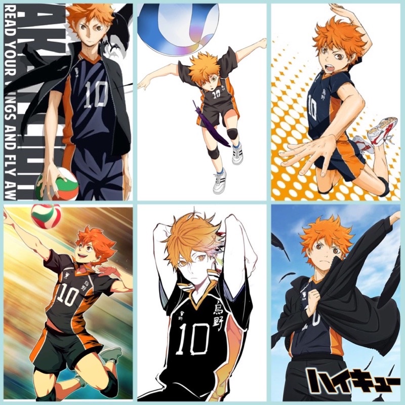 conbo 3-6 ảnh poster hinata shoyo haikyuu a4/tranh dán tường hinata shoyo