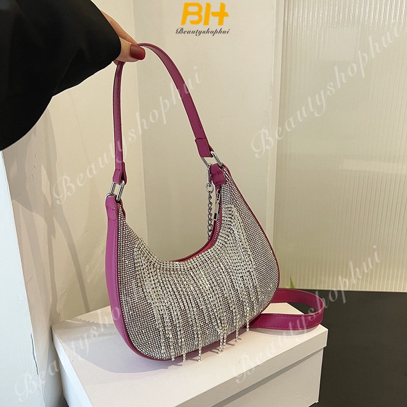 Túi Xách Đeo Vai Phối Tua Rua Thời Trang Pháp Quý Phái Dành Cho Nữ 2023