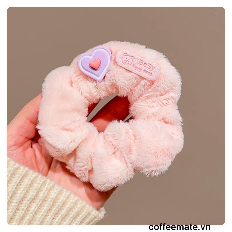 【coffeemate】⚡Dây Cột Tóc Lông Nhung Dễ Thương Xinh Xắn Dành Cho Nữ