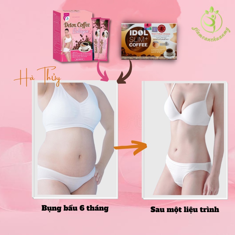 Cà phê giảm cân cấp tốc Idol Slim Coffee Cafe + Detox Coffee Collagen giữ